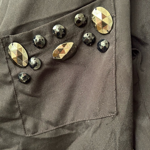 Six Degrees of Separation black sheer blouse - Picture 2 of 3